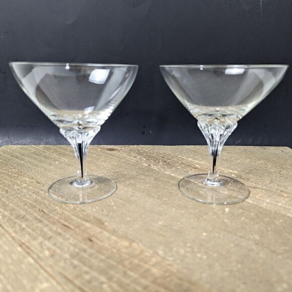 Belfor Exquisite Crystal Glasses, Belfor martini glass set of 2 - Picture 1 of 5